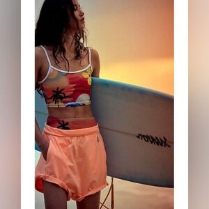 ❣️🪷NWT Free People FP Movement Hot Shot Harem Short In Pastel Peach, size XS 🌙